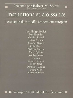 cover image of Institutions et croissance